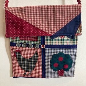 HANDMADE  Quilted Country Themed Crossbody Grandma Prairie Core Bag Purse